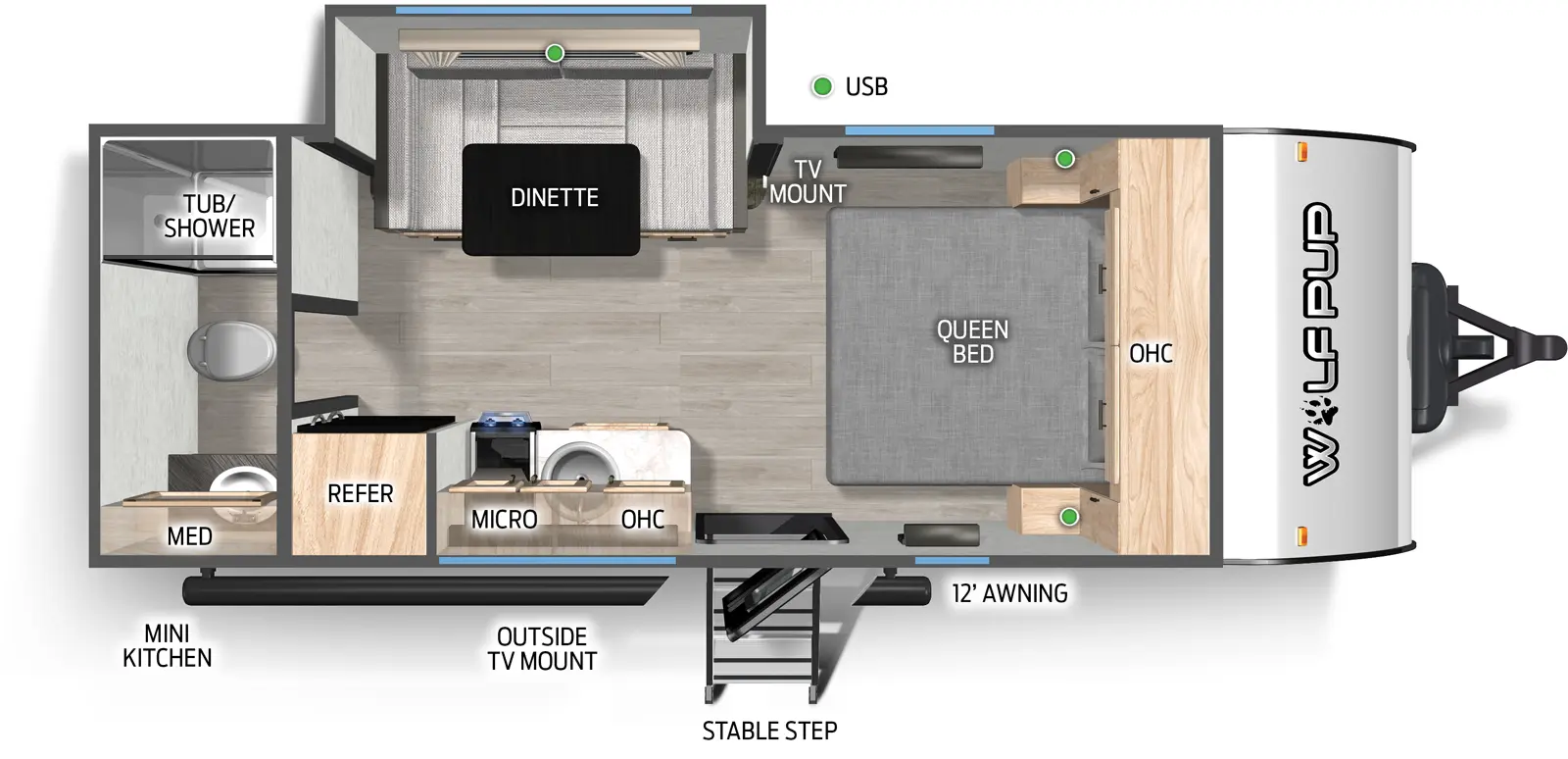 Cherokee 16KHWBL Floorplan